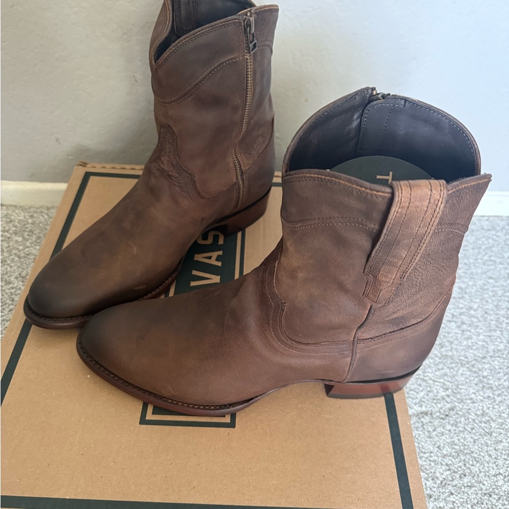 Tecovas The Dean Cafe Goat mens original zip boot wide 10.5